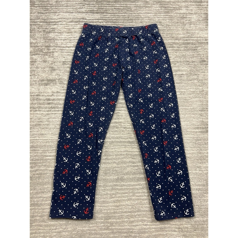 No Boundaries Leggings Juniors Small Blue Anchor Pattern Capri Pull On